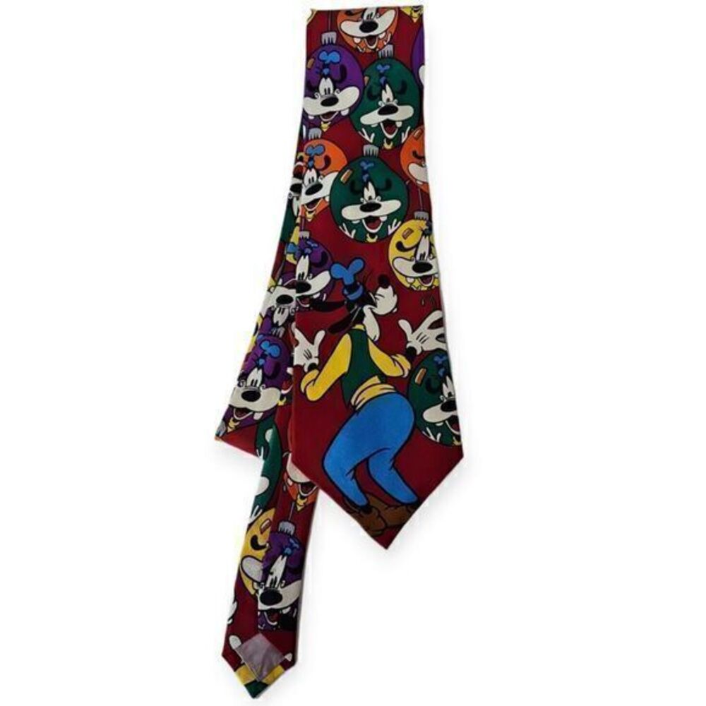Disney Goofy Christmas Ornament Silk Neck Tie‎ Balancine Inc Tie Works